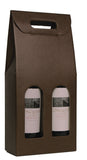 2 Bottle Carriers - 7" x 3.5" x 15" Italian Gift Wine Boxes