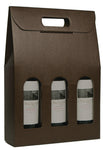 3 Bottle Carriers - 10.625" x 3.5" x 15" Italian Gift Wine Boxes