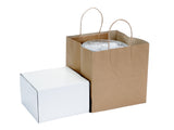 12" x 10" x 12" Natural Kraft Twisted Handle Paper Takeout Bag