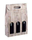 3 Bottle Carriers - 10.625" x 3.5" x 15" Italian Gift Wine Boxes