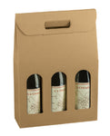 3 Bottle Carriers - 10.625" x 3.5" x 15" Italian Gift Wine Boxes