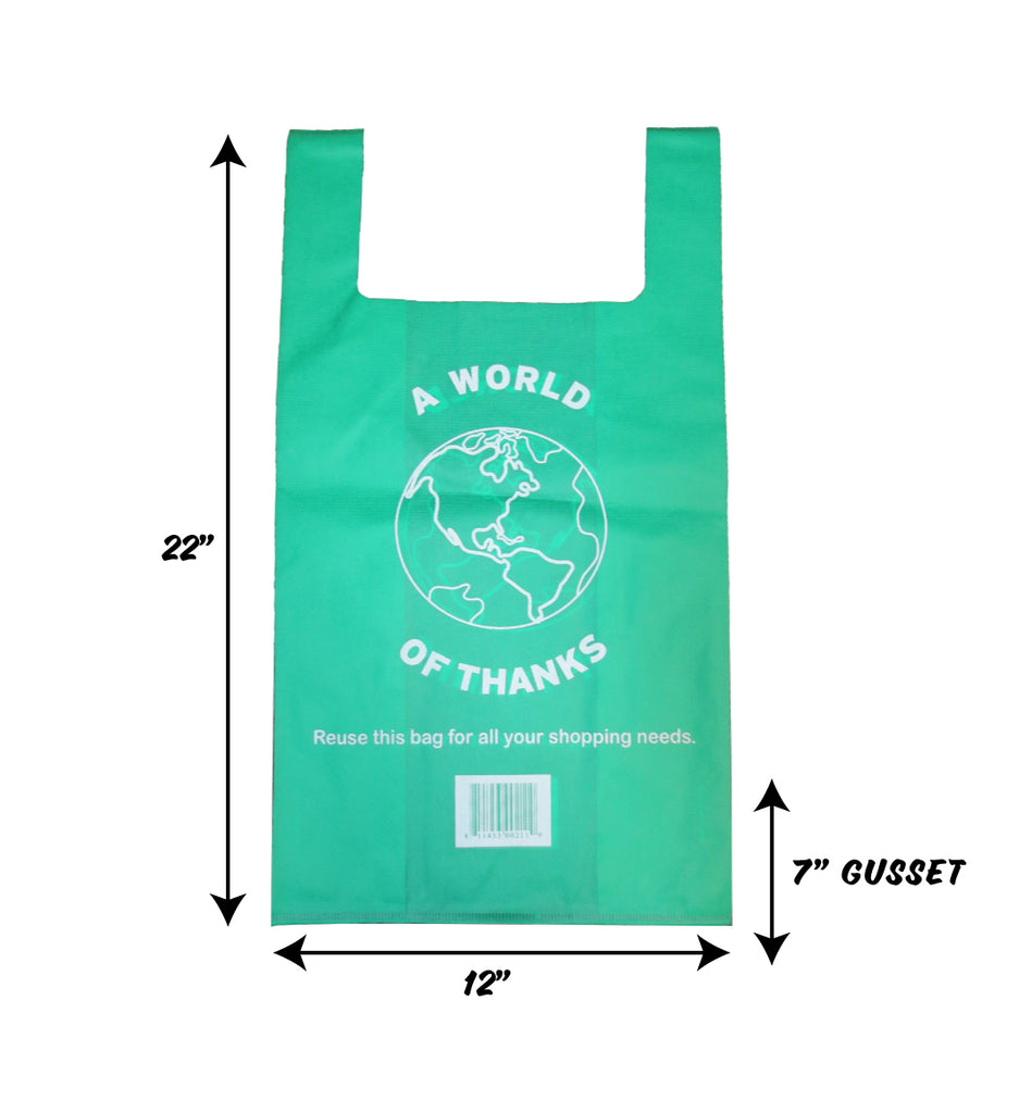 Olermo 300-Pack Black Reusable Non-Woven T-Shirt Grocery Bags – Eco-Friendly, Medium, Bulk