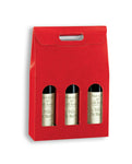 3 Bottle Carriers - 10.625" x 3.5" x 15" Italian Gift Wine Boxes