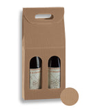 2 Bottle Carriers - 7" x 3.5" x 15" Italian Gift Wine Boxes