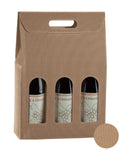 3 Bottle Carriers - 10.625" x 3.5" x 15" Italian Gift Wine Boxes